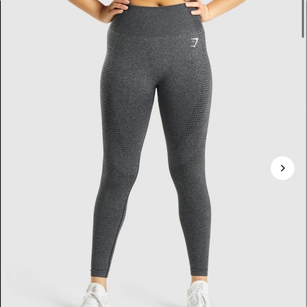 GYMSHARK VITAL SEAMLESS 2.0 LEGGINGS IN CHARCOAL MARL